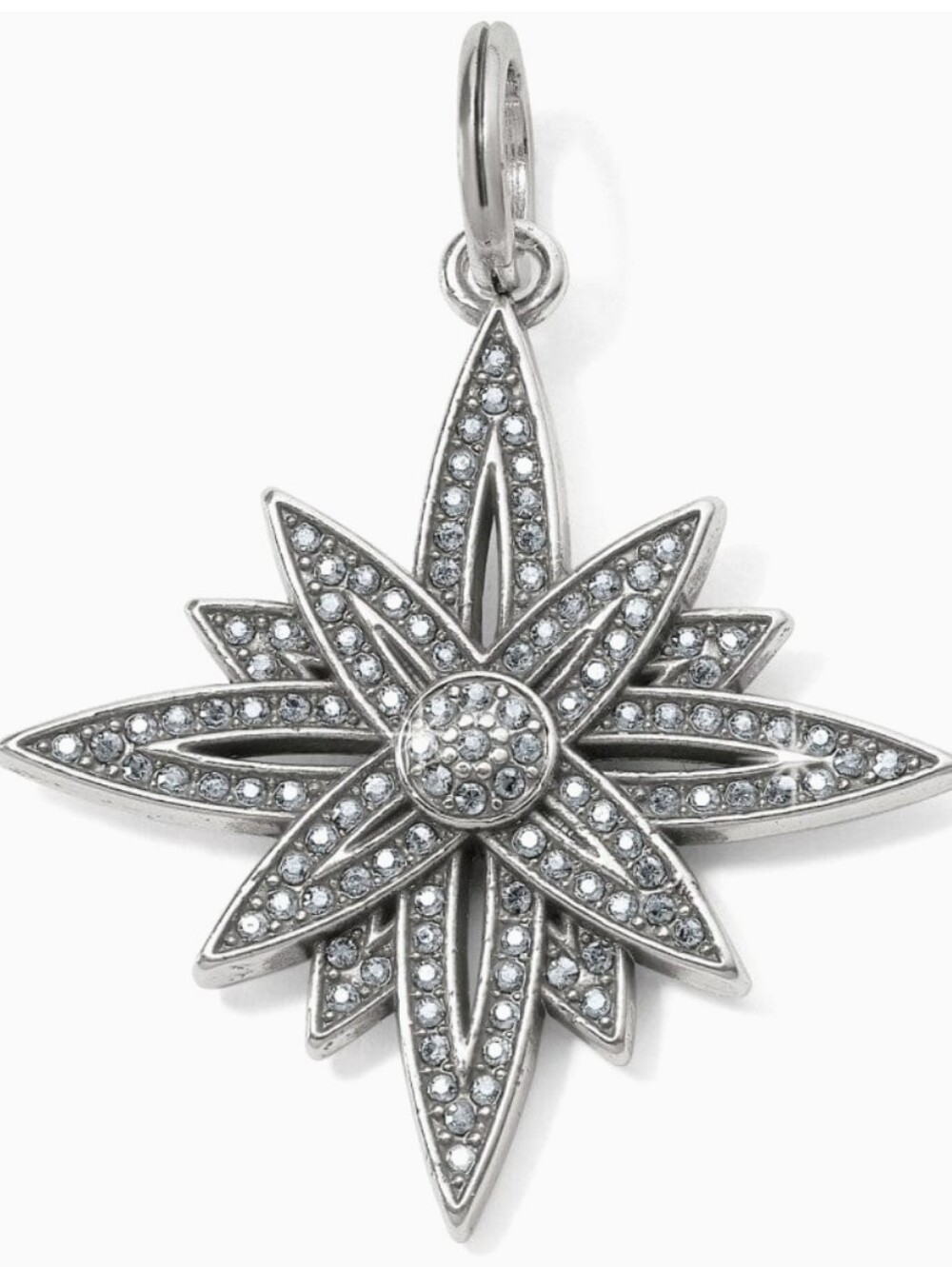 Brighton Brilliant Star Amulet Pendant Silver with Swarovski Crystals